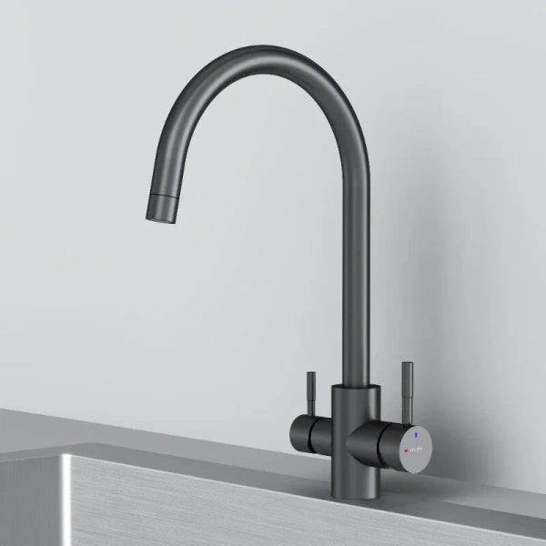 Смеситель для кухни с подключением к фильтру AM.PM X-Joy S F85B07722 черный матовый