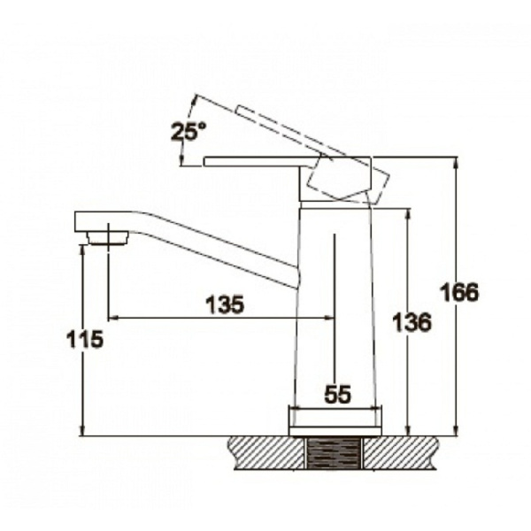 Смеситель для раковины KAISER Sonat (34511)
