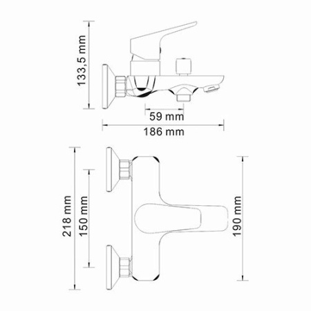 Смеситель для ванны  WasserKRAFT Lippe 4501