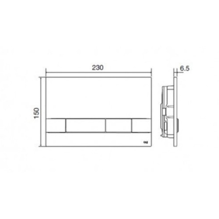 Панель смыва OLI Narrow OliPure 148301