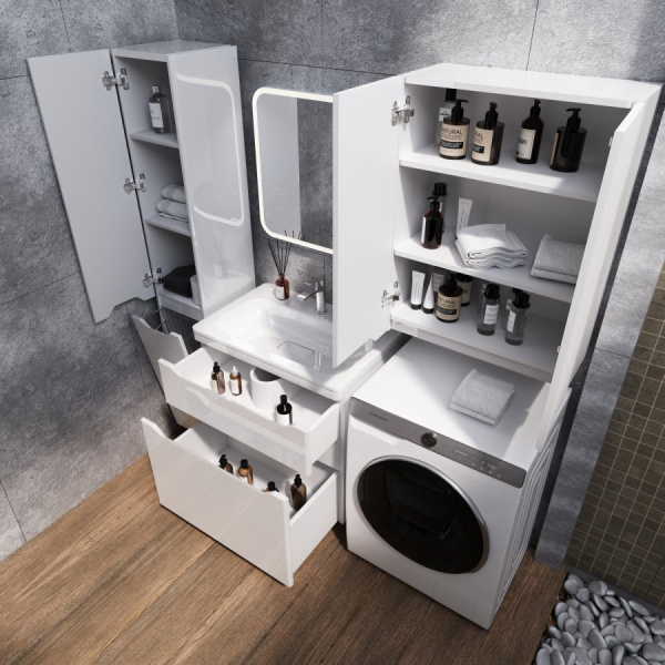 Шкаф подвесной Style Line Марелла мини 60 Люкс Plus СС-00002422 белый глянец