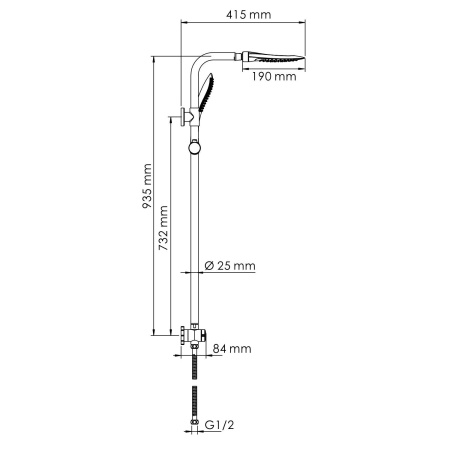 Душевая стойка WasserKRAFT A045