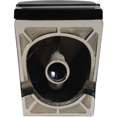 Унитаз ABBER Bequem AC1115PMB импульсный приставной черный матовый, безободковый