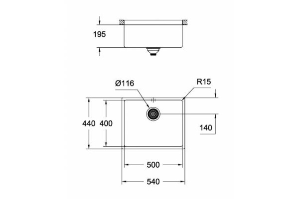 Мойка из нержавеющей стали GROHE K700U 31574 SD1 (31574SD1) хром