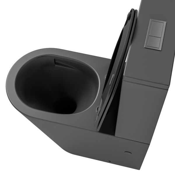 Унитаз напольный безободковый Grossman  GR-4458GMSQ с сиденьем микролифт