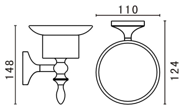 Мыльница Art&Max AM-4299-Br