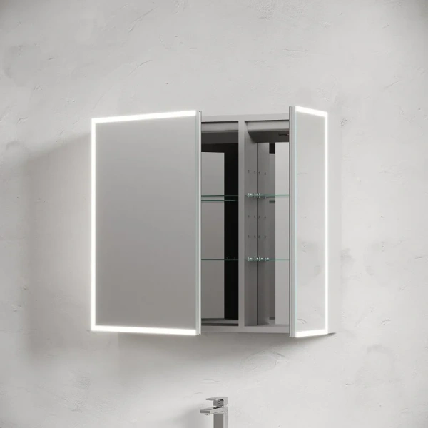 Зеркало-шкаф с подсветкой Sancos Evoke (80х70) SC8080