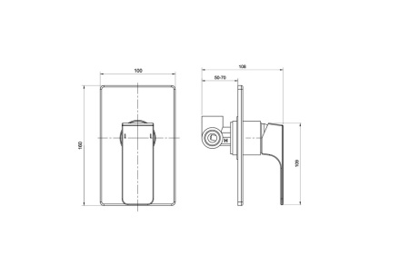 Cмеситель для душа Koller Pool Neon Cube NC10450