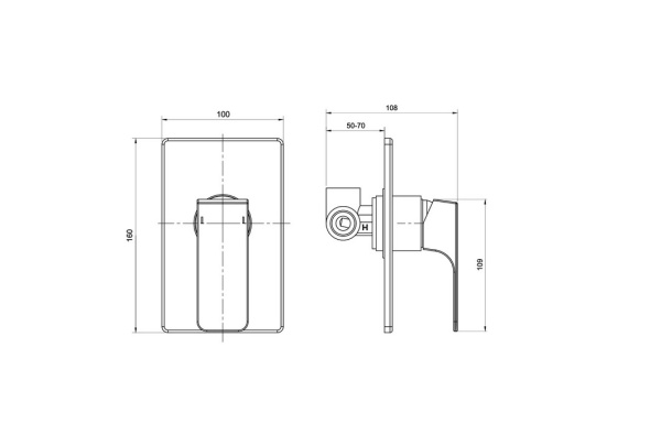 Cмеситель для душа Koller Pool Neon Cube NC10450