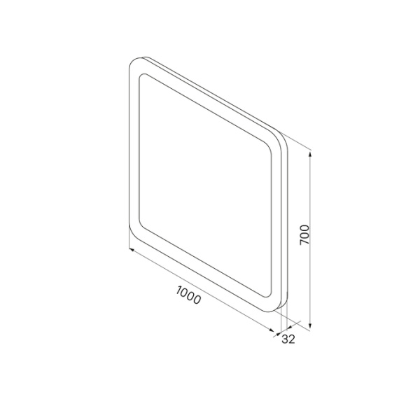 Зеркало с подсветкой IDDIS Edifice 100 (ЗЛП109)
