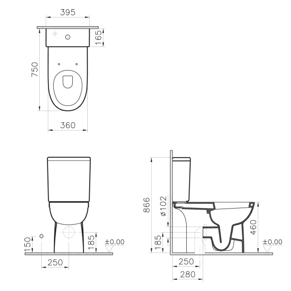 Унитаз для людей с ограниченными возможностями Vitrа Conforma 9832B003-7204