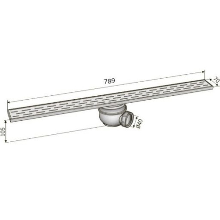 Душевой лоток ACO Showerdrain 405719