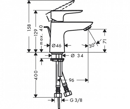 Смеситель для раковины Hansgrohe Talis E 71700000