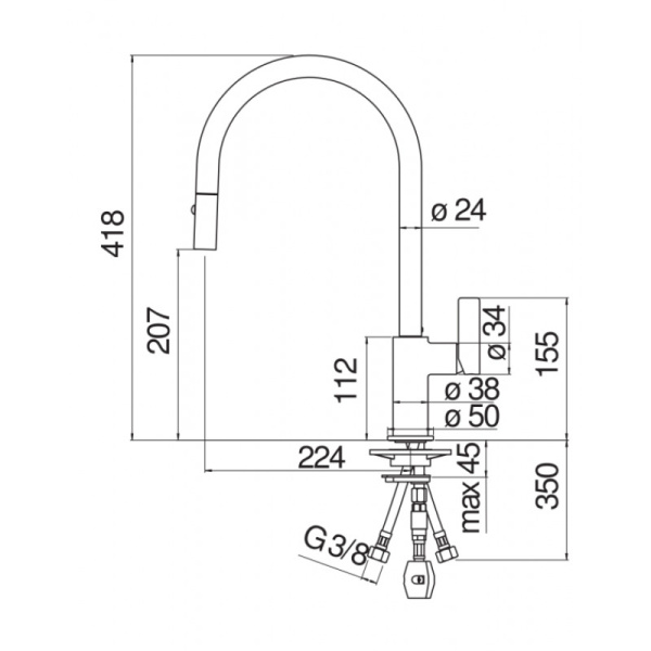 Смеситель для кухни Nobili Flag FL96137NC