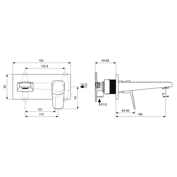 Смеситель для раковины Ideal Standard CERAPLAN BD244AA