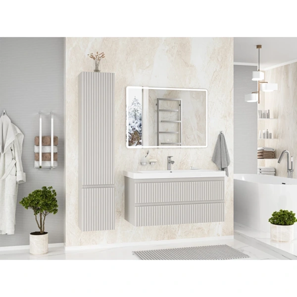 Тумба под раковину 105 Brevita Victory VIC-09105-0302Я без раковины, серый кашемир