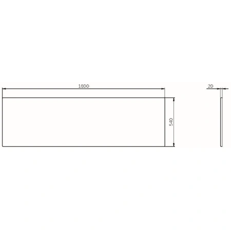 Панель фронтальная 180 см Am.Pm Func W84A-180-080W-P белый