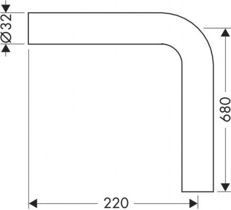 Угловой патрубок Hansgrohe 53646000