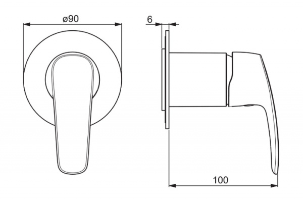 Панель смесителя Oras Safira 1065C