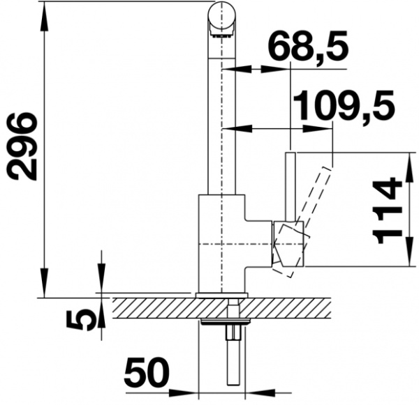 Смеситель для кухни Blanco MILA-S (хром) 524214