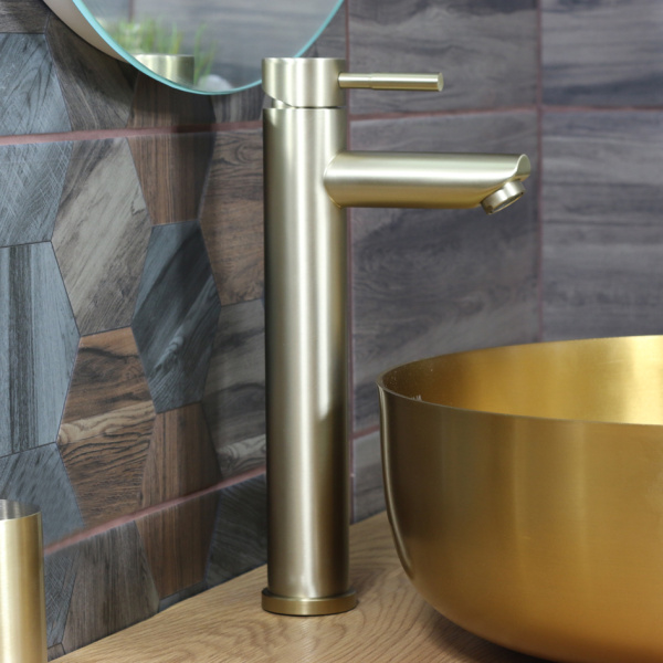 Смеситель для раковины Melana Tondo 610102PVD-G