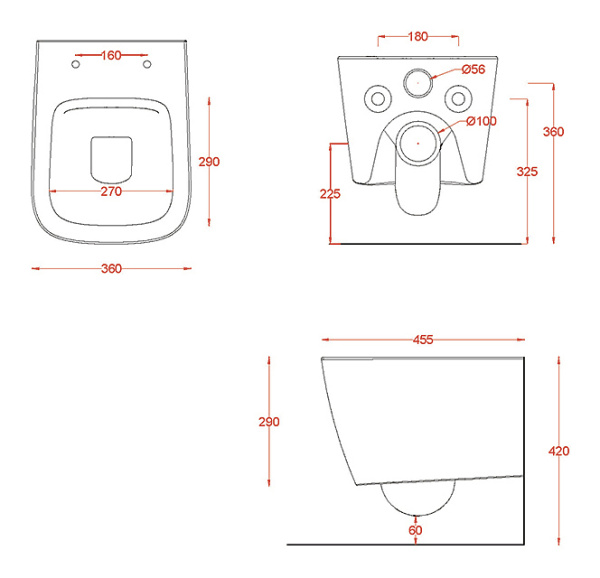 Унитаз подвесной безободковый Artceram ASV005 01 00 без сиденья
