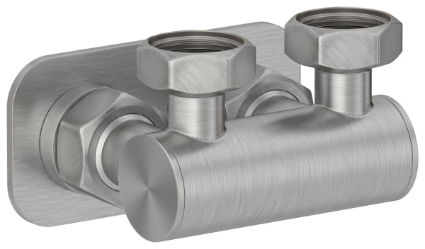 Модуль 2х3/4" угловой EU50 Сатин 071-1538-3434