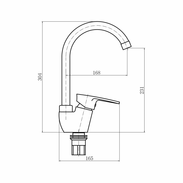 Смеситель для кухни  PLSTART (PL4105-8) Смеситель для кухни  PLSTART (PL4105-8)