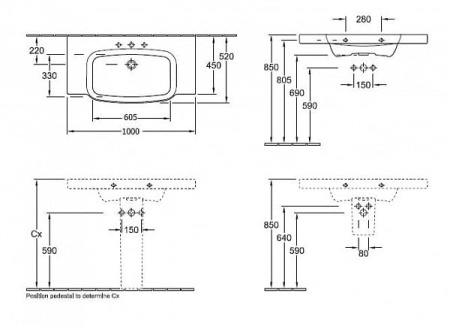 Раковина Villeroy & Boch Sentique 5142A0R1