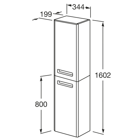 Пенал Roca The Gap L ZRU9302697 бежевая