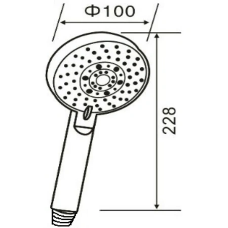 Душевая лейка Agger Splash A02 5 режимов, хром