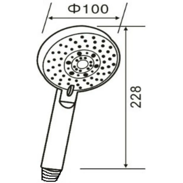 Душевая лейка Agger Splash A02 5 режимов, хром