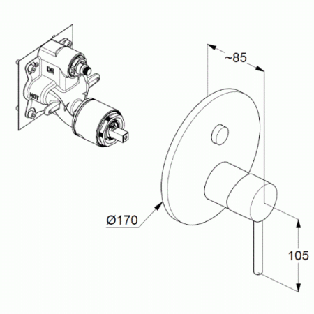 Душевой комплект Kludi Bozz 386710576