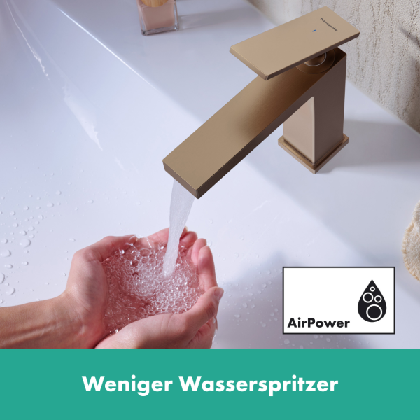Кран для холодной воды без донного клапана Hansgrohe Tecturis E 73013140 шлифованная бронза