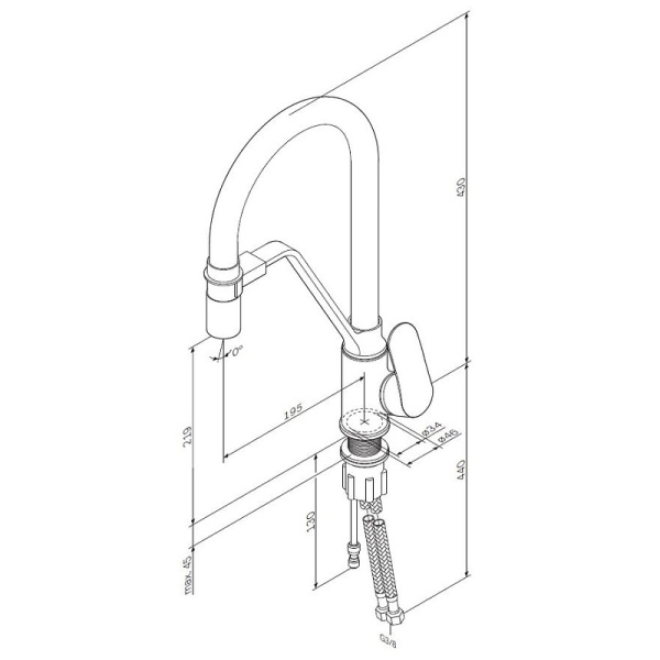 Смеситель для кухни AM.PM Like F8007826 Смеситель для кухни AM.PM Like F8007826