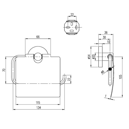 Бумагодержатель с крышкой Villeroy & Boch Elements-Tender TVA15101300061