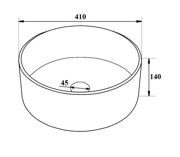 Раковина Runo мебельная D41 круг PALLA (00-00001358)