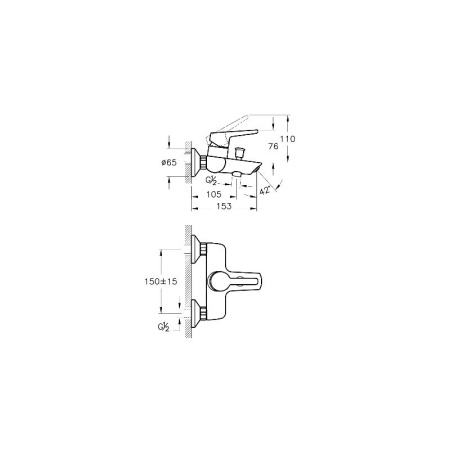 Смеситель для ванны Vitra Stern 458655