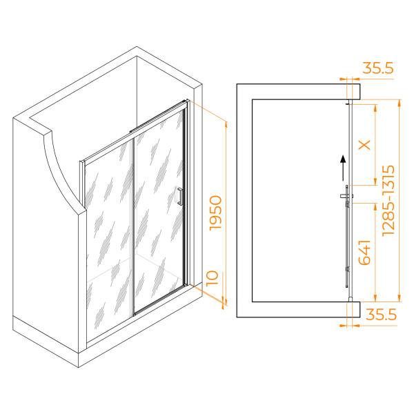 Душевая дверь 130 см RGW Passage PA-017-B 350801713-24 матовое