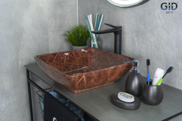 Раковина накладная (41,5х41,5) Gid Mnc182