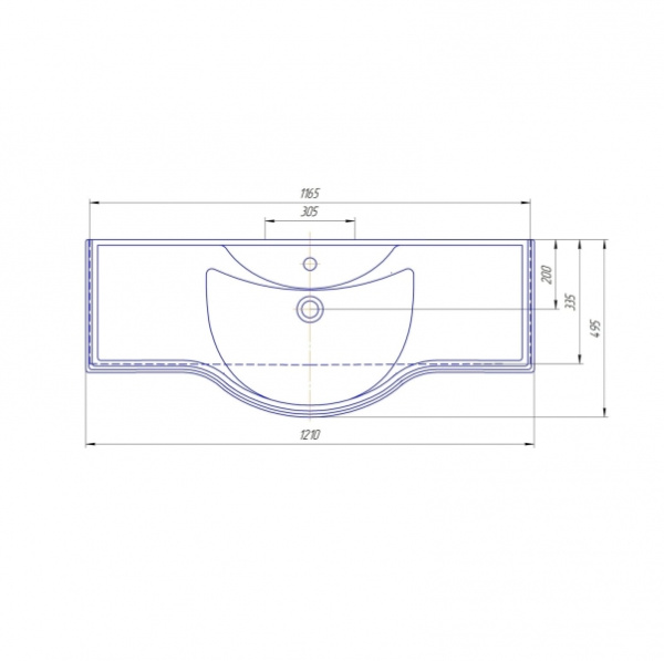 Раковина Kirovit Классик 1200