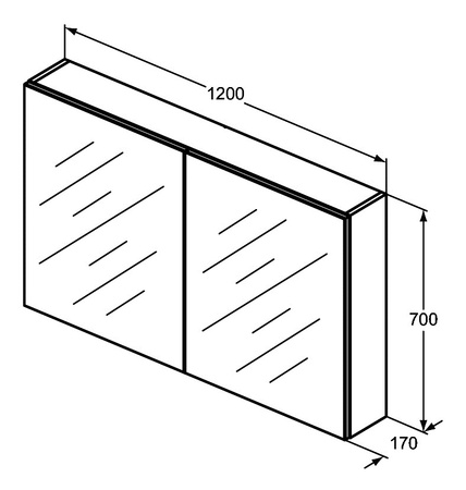 Зеркало-шкаф Ideal Standard Mirror&Light T3499AL