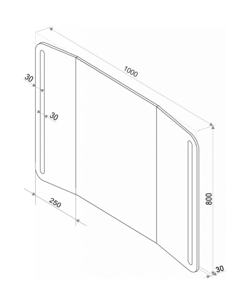 Зеркало с подсветкой Art&Max TRENTO AM-Tre-1000-800-DS-F