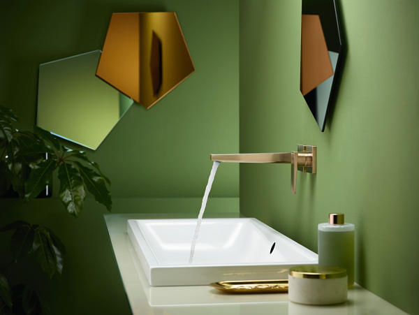 Смеситель для раковины встраиваемый Hansgrohe Metropol 32526140 шлифованная бронза