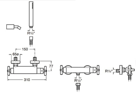 Смеситель для душа Roca Loft 5A1343C00