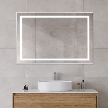 Зеркало (120х80) BelBagno Kraft  SPC-KRAFT-1200-800-SENS-AL с подсветкой