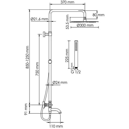 Душевая система Wasserkraft BK28801BM