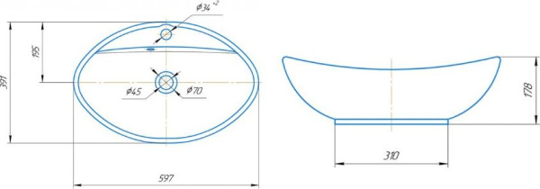 Раковина 60 Misty Kirovit Гамма 600 4630055550494