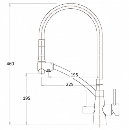 Смеситель для кухни с подключением к фильтру Zorg ZR 338-8 YF SATIN