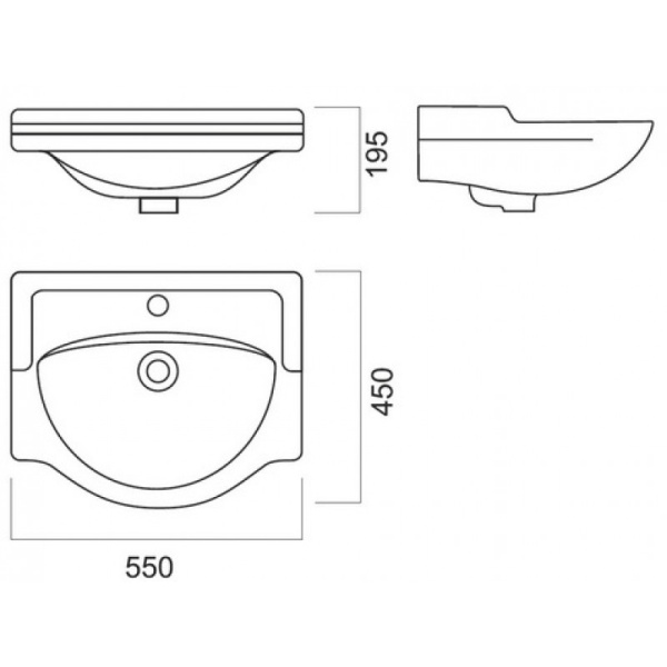 Раковина подвесная Sanita Реал REA56SAWB01